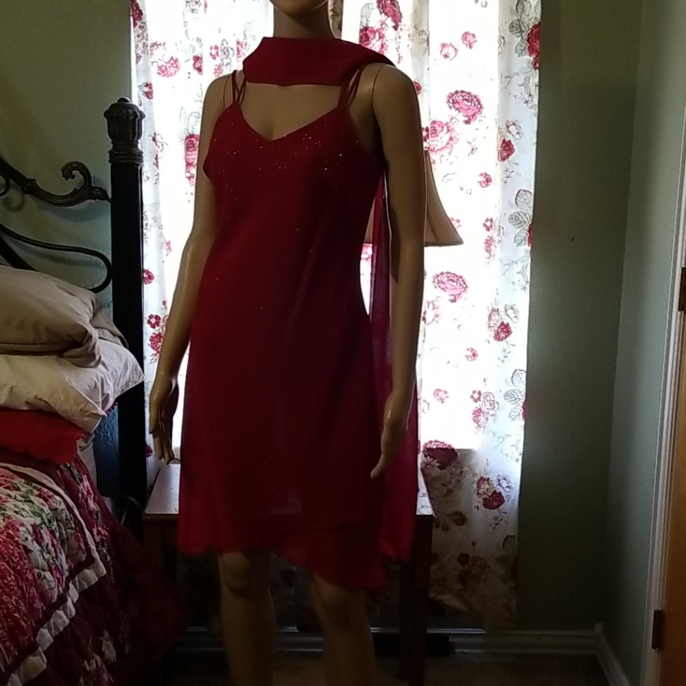 Red after five dress